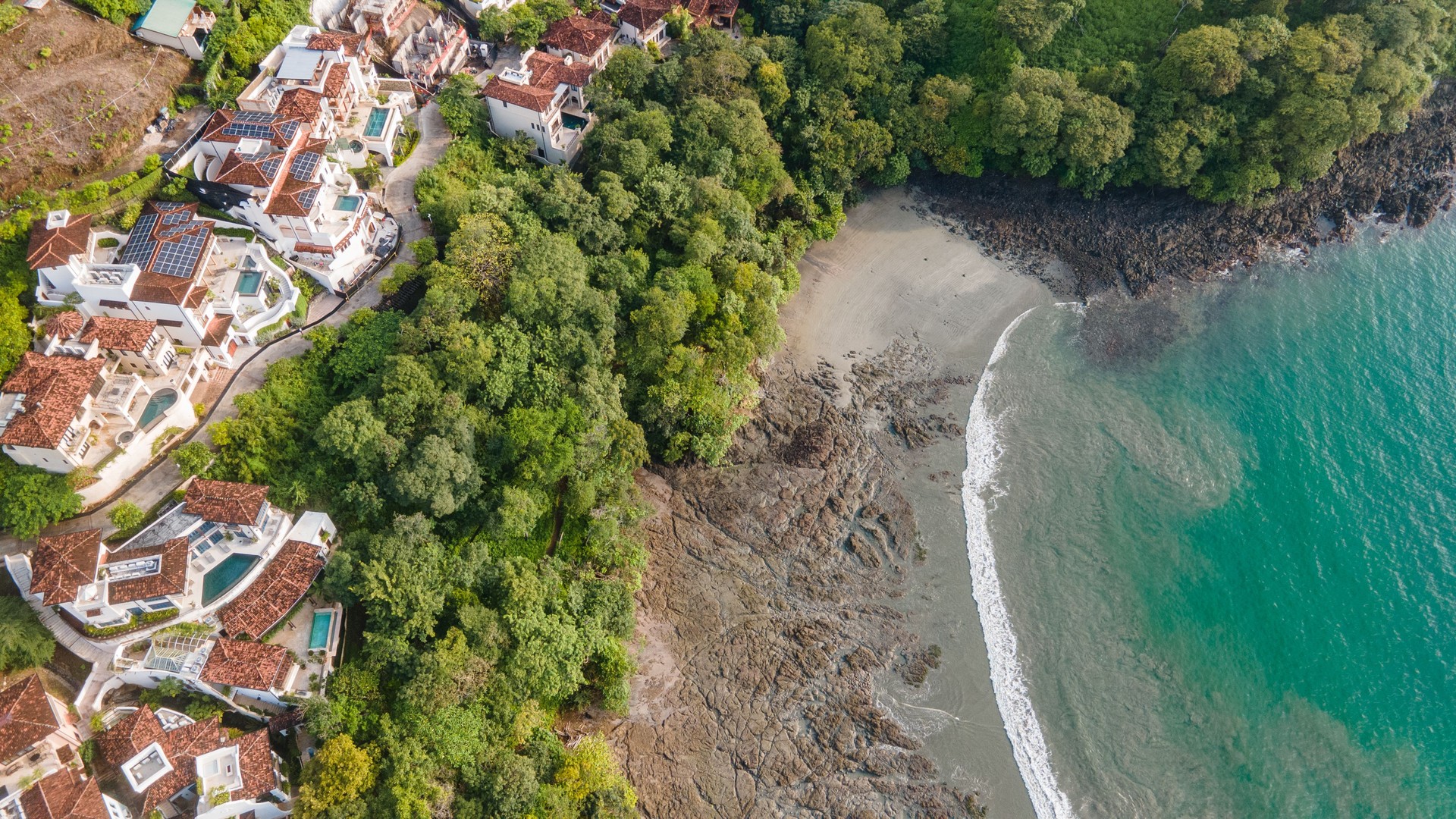 Aerial view of Las Catalinas, Costa Rica